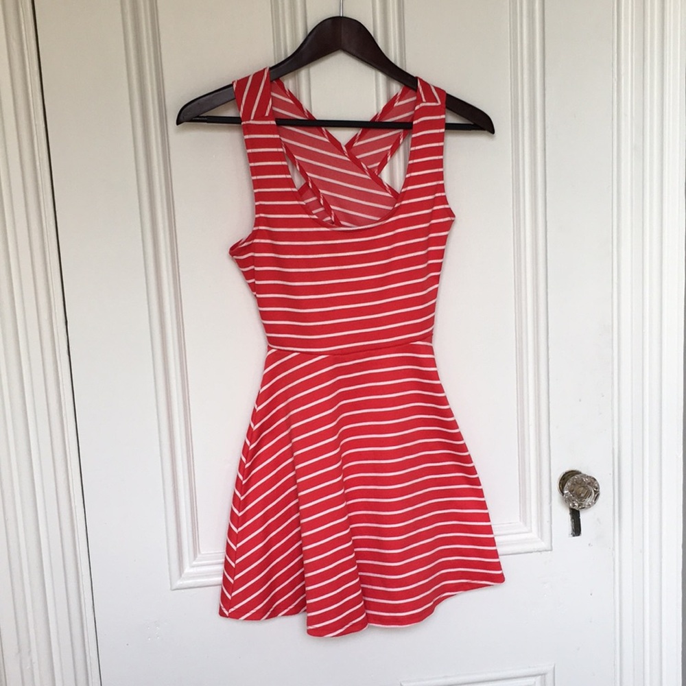 Candy striped skater dress